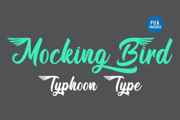 Mocking Bird Font: Bold Script for Editorial Design