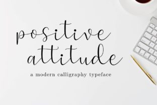 Positive Attitude Font for Playful Craft Projects