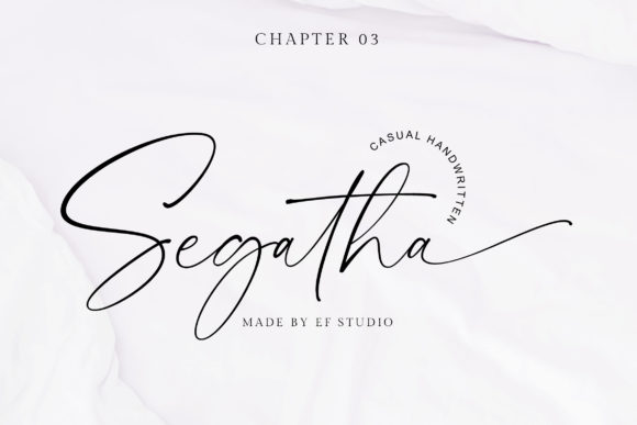 Segatha Font: Authentic Script for Handmade Products